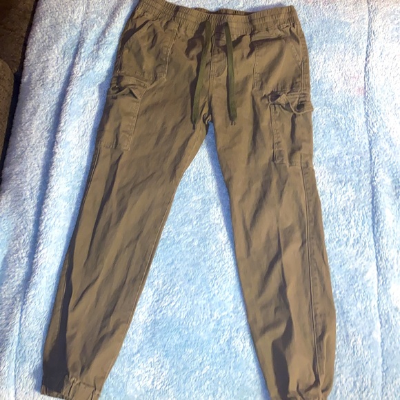 Olive green joggers - Picture 1 of 2